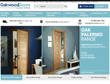 Tablet Screenshot of oakwooddoors.co.uk